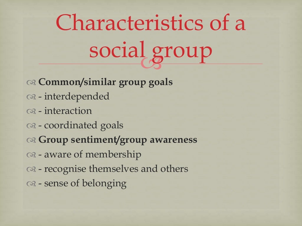 Social groups