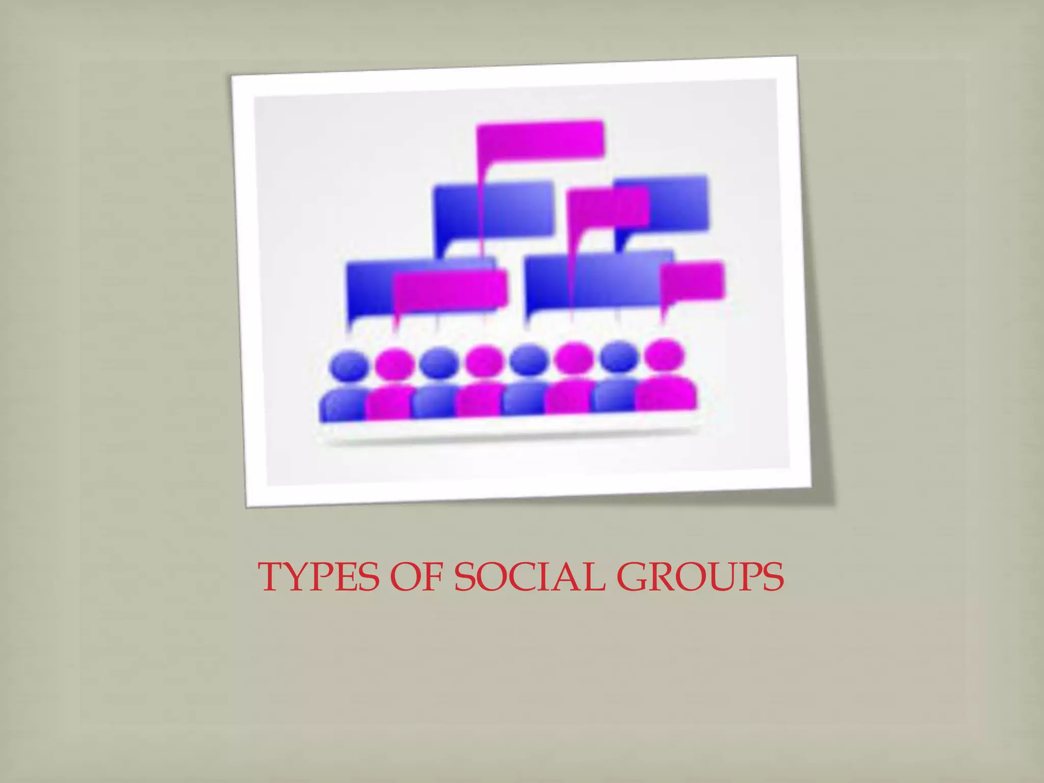 TYPES OF SOCIAL GROUPS
 