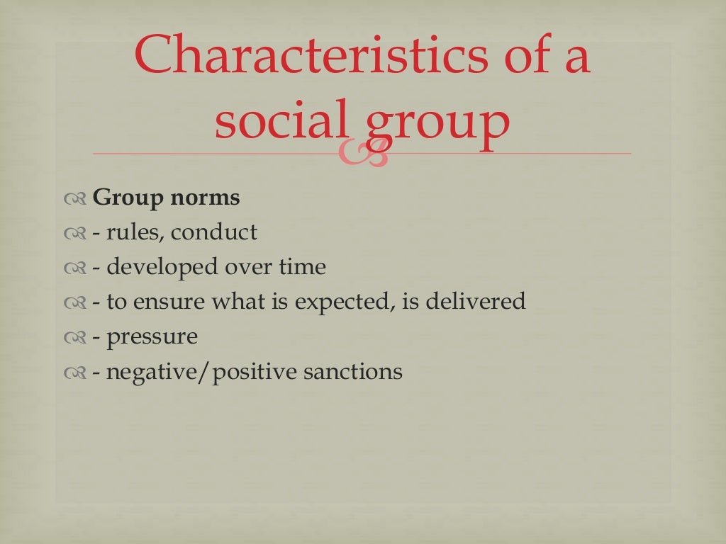 Social Groups