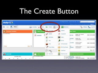 The Create Button
 