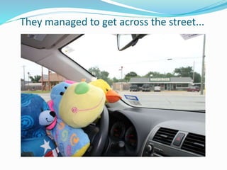 They managed to get across the street...
 