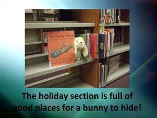 The holiday section is full of good places for a bunny to hide! 