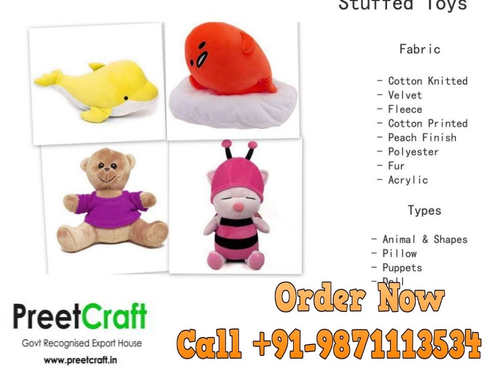 Stuffed toys manufacturer exporter and supplier (preet craft)