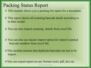 Stuffing and packing system | PPTX