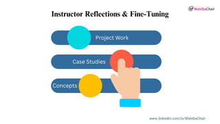 www.linkedin.com/in/WahibaChair
Instructor Reflections & Fine-Tuning
Concepts
Project Work
Case Studies
 