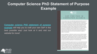 12 Exceptionally Good PhD Statement of Purpose Samples | PPTX