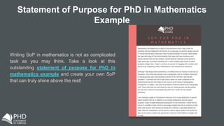 12 Exceptionally Good PhD Statement of Purpose Samples | PPTX