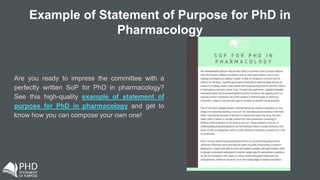 12 Exceptionally Good PhD Statement of Purpose Samples | PPTX