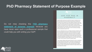 statement of purpose for pharmacy