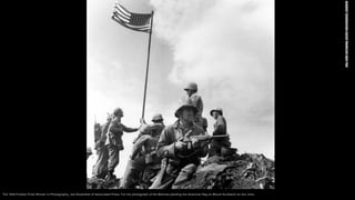 The 1945 Pulitzer Prize Winner in Photography, Joe Rosenthal of Associated Press. For his photograph of the Marines planti...