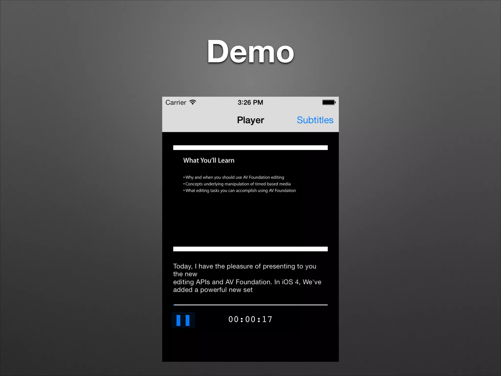 Demo
 
