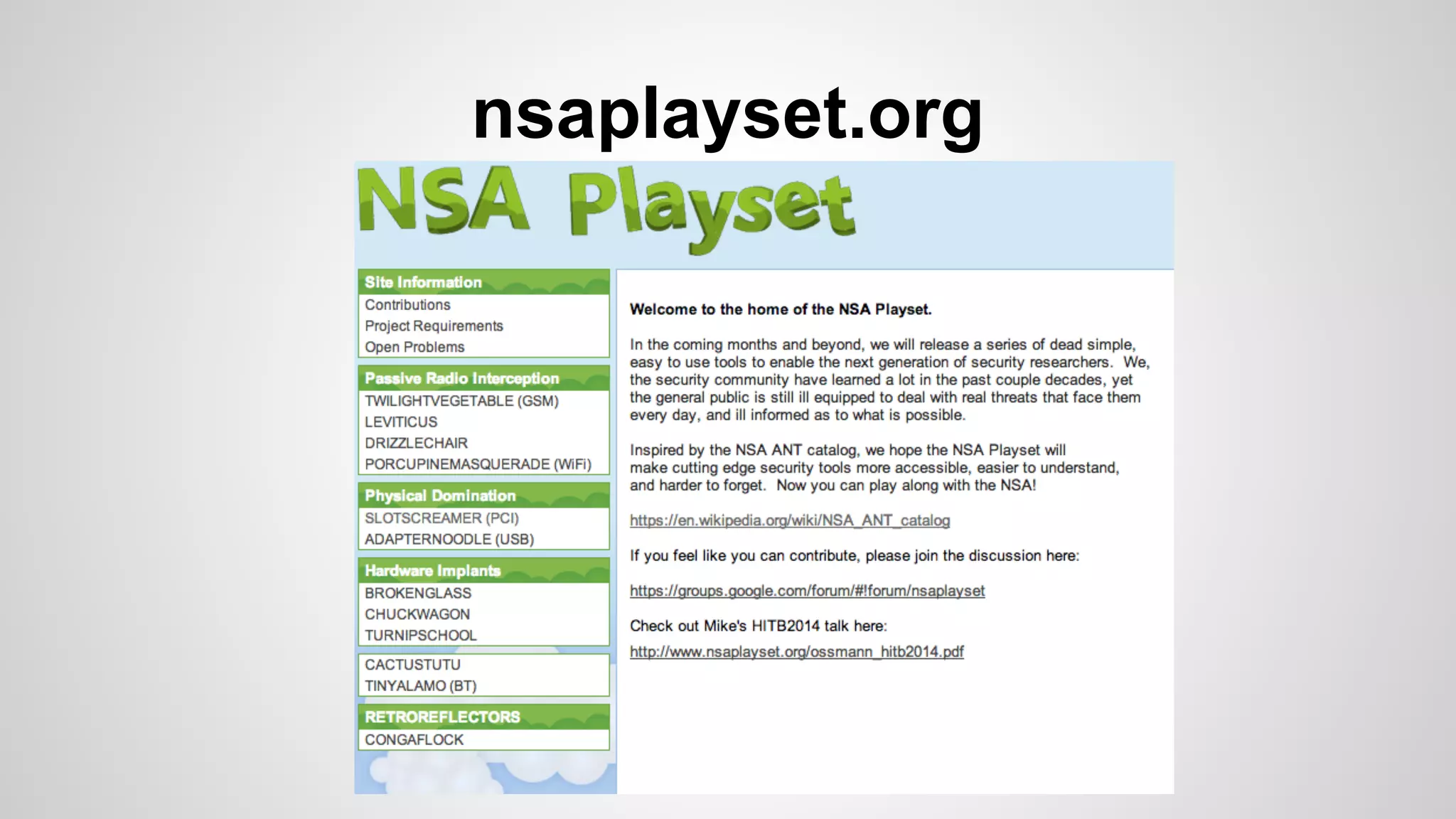 nsaplayset.org 
 