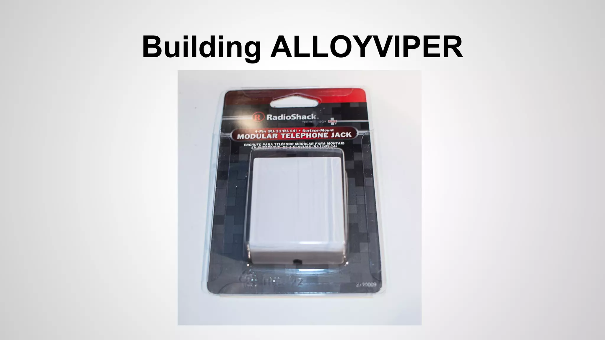 Building ALLOYVIPER 
 