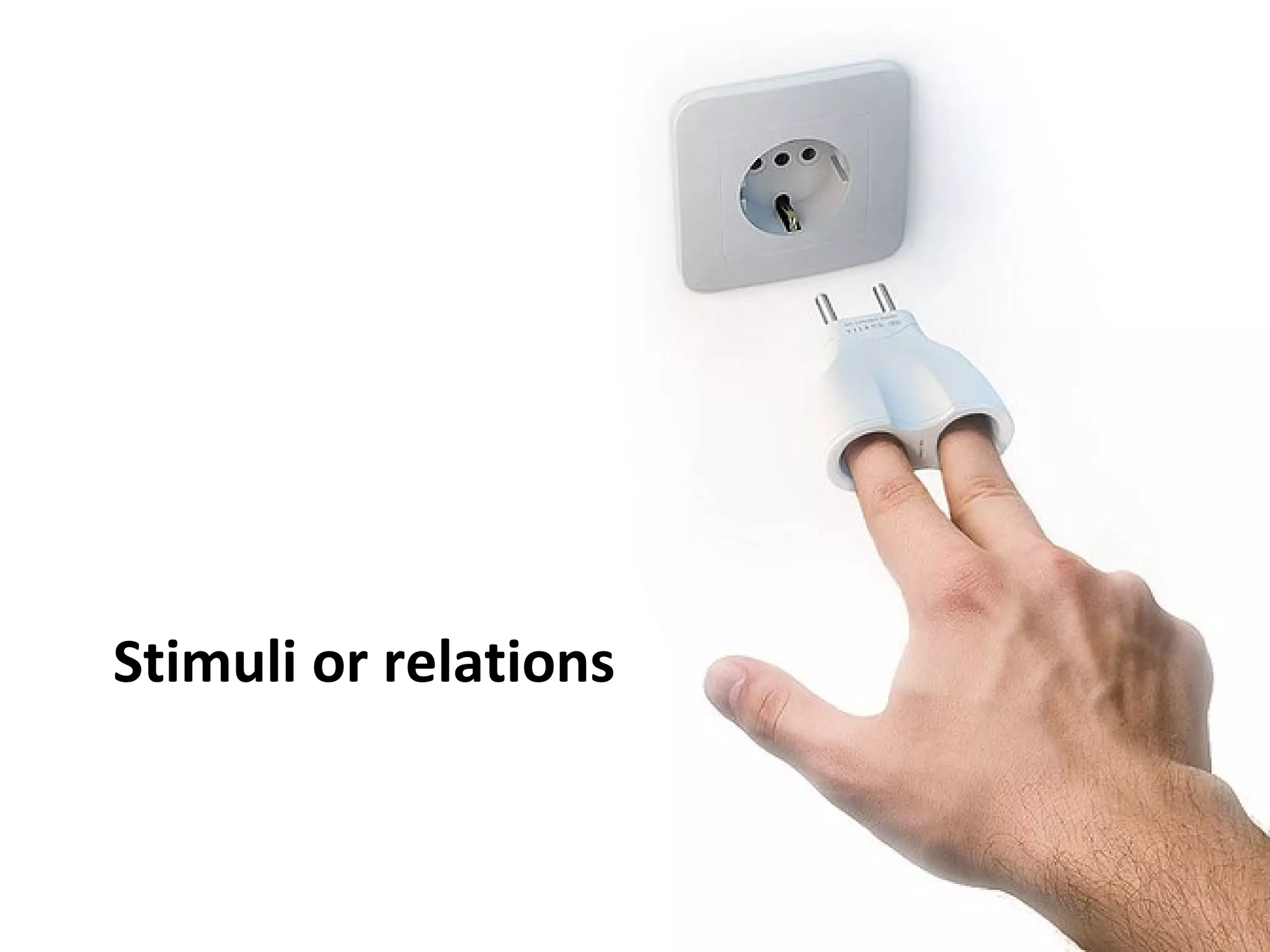 Stimuli or relations
 
