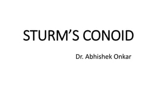 STURM’S CONOID
Dr. Abhishek Onkar
 