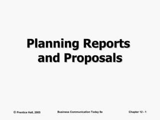 Planning Reports  and Proposals 