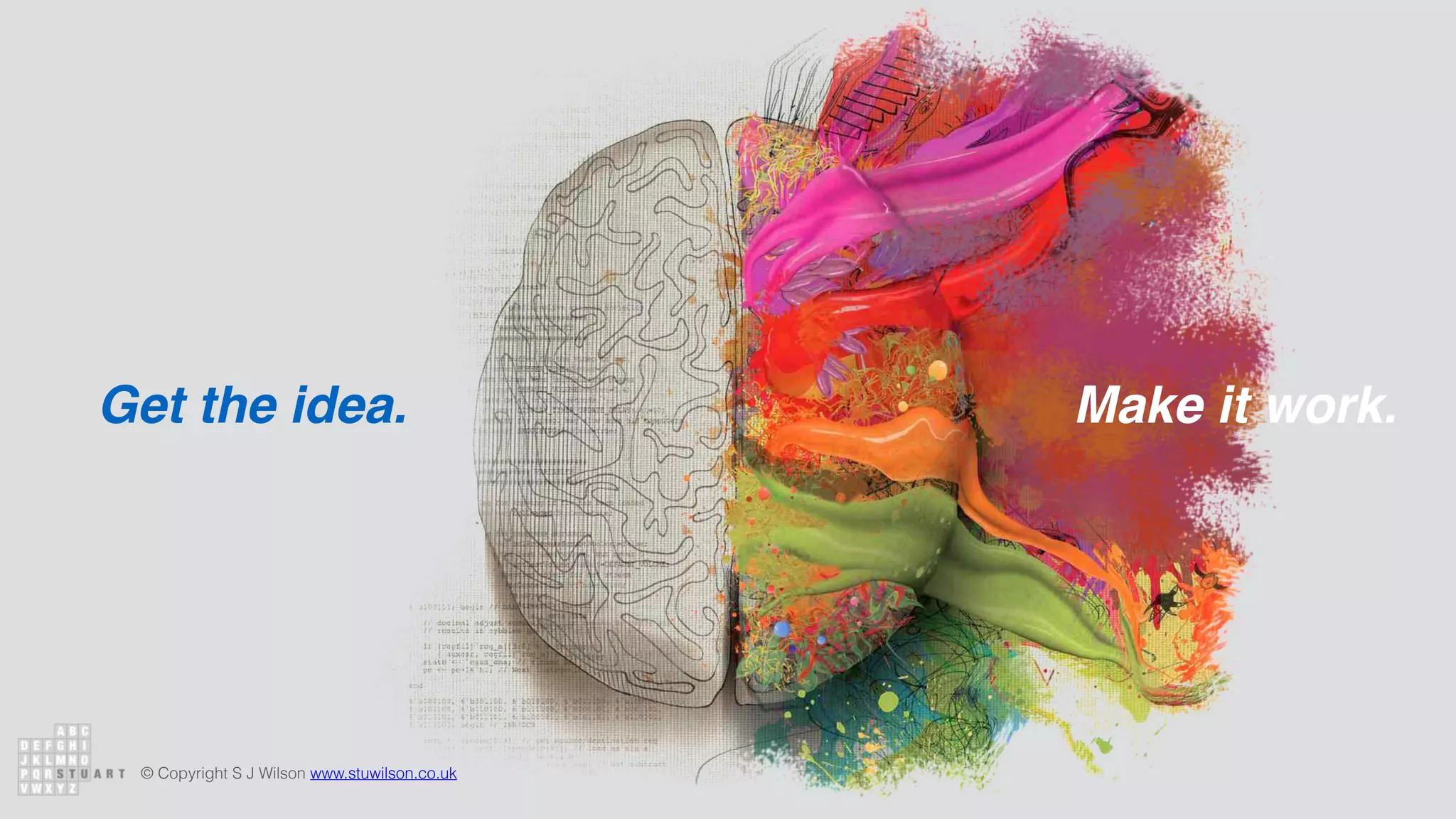 © Copyright S J Wilson www.stuwilson.co.uk
Make it work.
Get the idea.
 