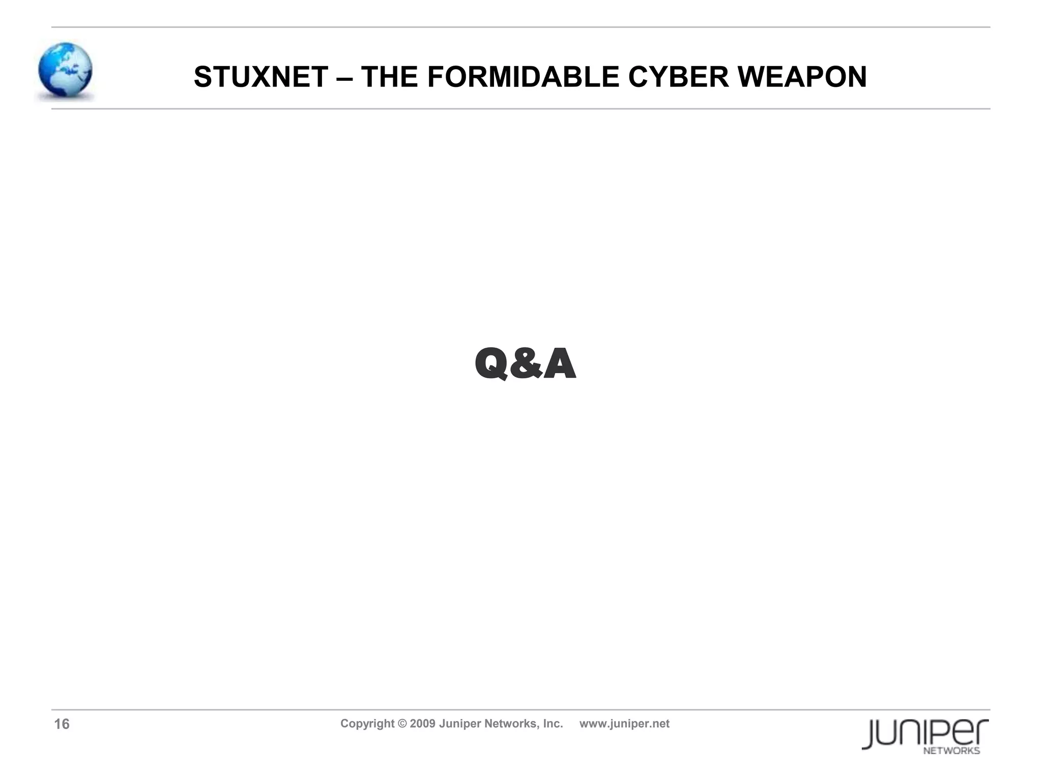STUXNET ARCHITECTURE