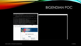 BIGENDIAN POC
11/4/2016@3ncr1pt3d A Stuxnet For Mainframes
 