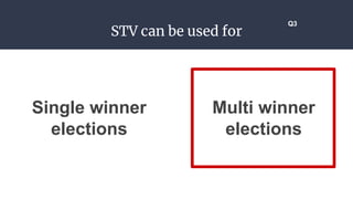 STV Voting System Explained | PDF