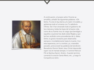 San Vicente de Paúl y la entrega de las Reglas a la Congregación de la ...