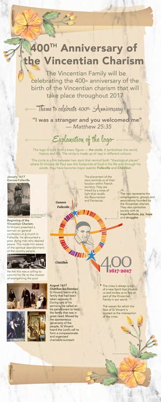 400th Anniversary of Vincentian Charism & life of St Vincent De Paul