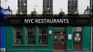 NYC	
  RESTAURANTS	
  
 