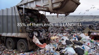 85%	
  of	
  them	
  ends	
  in	
  a	
  LANDFILL	
  
 