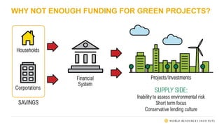 WHY NOT ENOUGH FUNDING FOR GREEN PROJECTS?
 