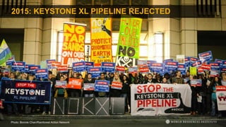 2015: KEYSTONE XL PIPELINE REJECTED
Photo: Bonnie Chan/Rainforest Action Network
 