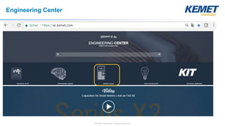 © KEMET Electronics. All Rights Reserved.
Engineering Center
 