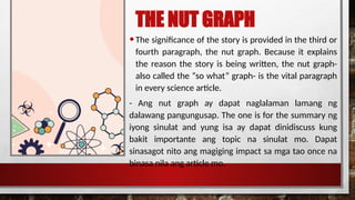 Example Nut Paragraph Science and Technology Writing for Journalism | PPTX