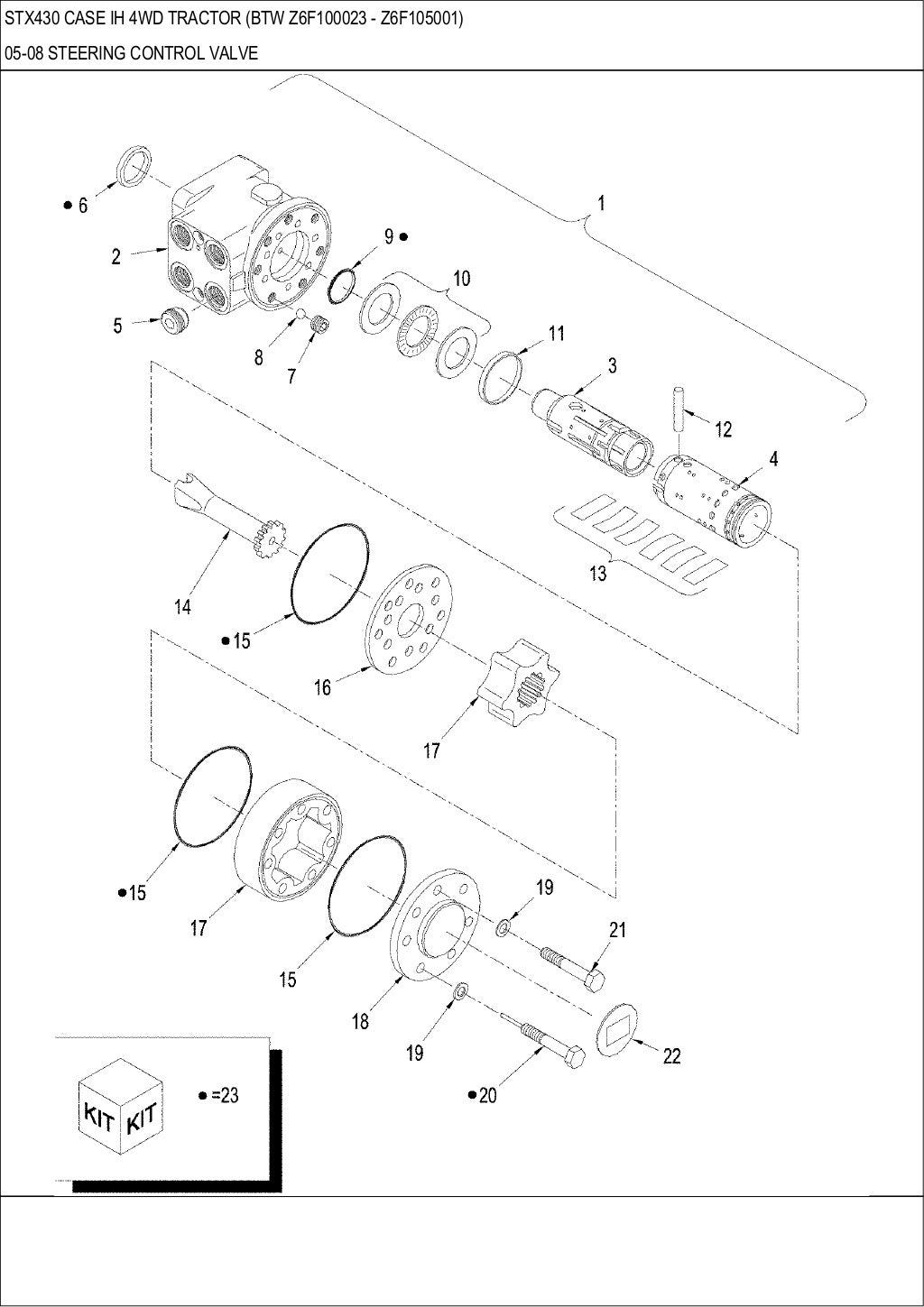 Stx 430 CASE IH 4WD Tractor parts catalog
