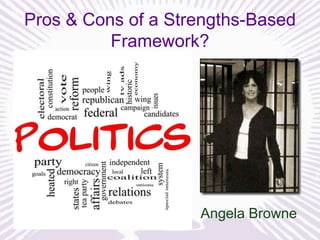 Pros & Cons of a Strengths-Based
Framework?

Angela Browne

 