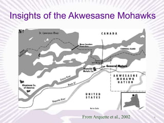 Insights of the Akwesasne Mohawks

From Arquette et al., 2002

4

 