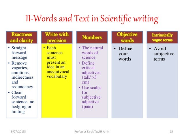 Style in writing a scientific article