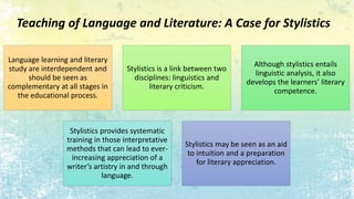 Style and Stylistics | PPT