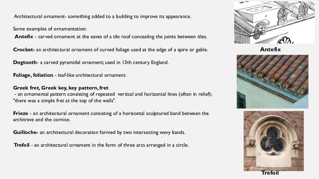 Style and ornamentation in Architecture