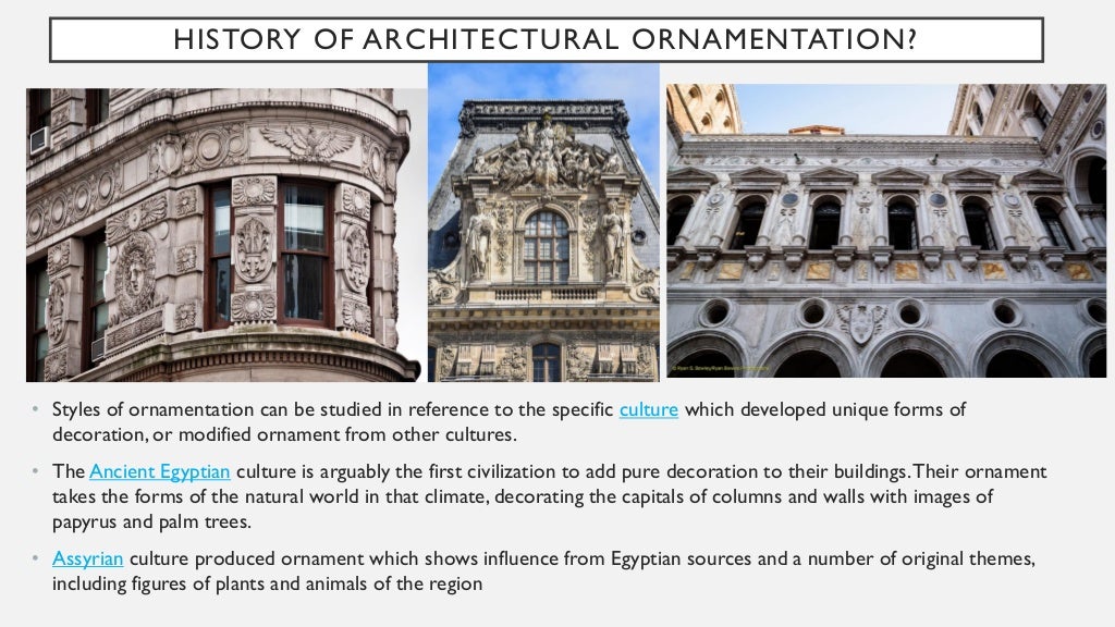 Style and ornamentation in Architecture