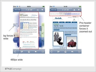 Forced wide 480px wide bg forces it wide Pre-header container forces it zoomed out 