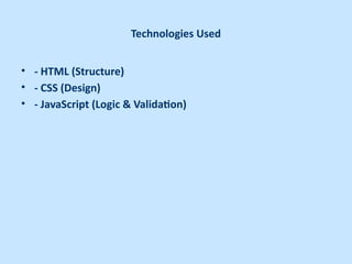 Student Marksheet System Using Web Technologies: HTML, CSS & JavaScript ...