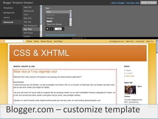 Blogger.com – customize template<br />