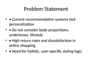 Style Recommendation Algorithm StyleGenie: AI-Powered Personalized Fashion Recommendation System Using ...