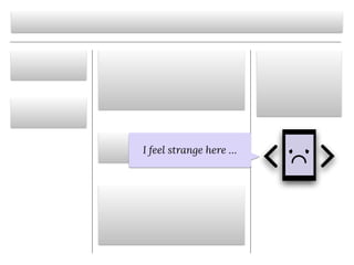 I feel strange here …
 