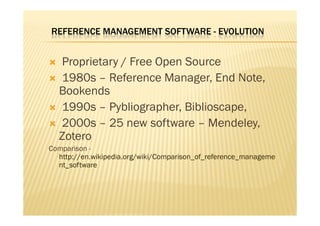 Style Manuals and Reference Management for Researchers | PDF