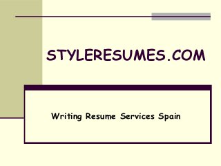 STYLERESUMES.COM

Writing Resume Services Spain

 