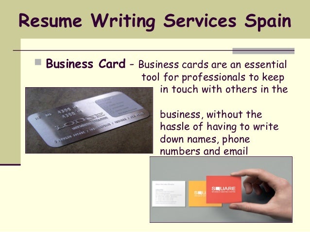 Resume service business cards