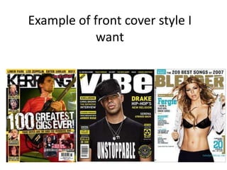 Example of front cover style I
want