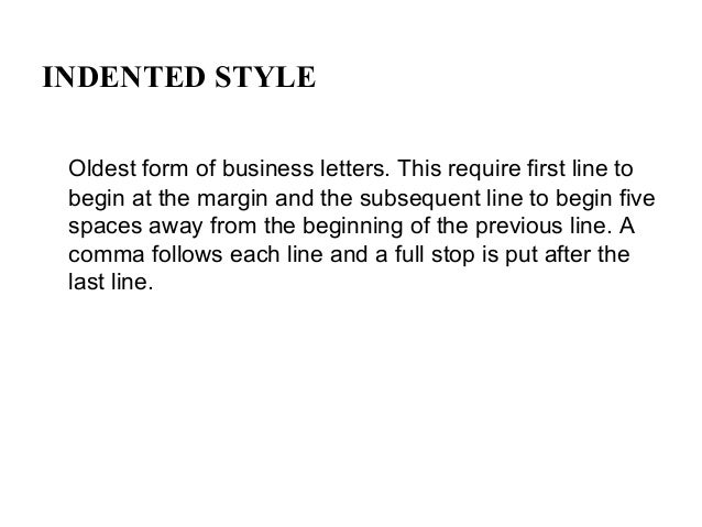 form of a business letter