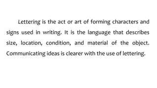 Styles of Lettering | PPTX